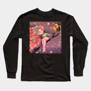 A girl who weaves flower wreaths and carries a magic staff Long Sleeve T-Shirt